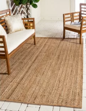 Meador Hand-Braided Natural Area Rug